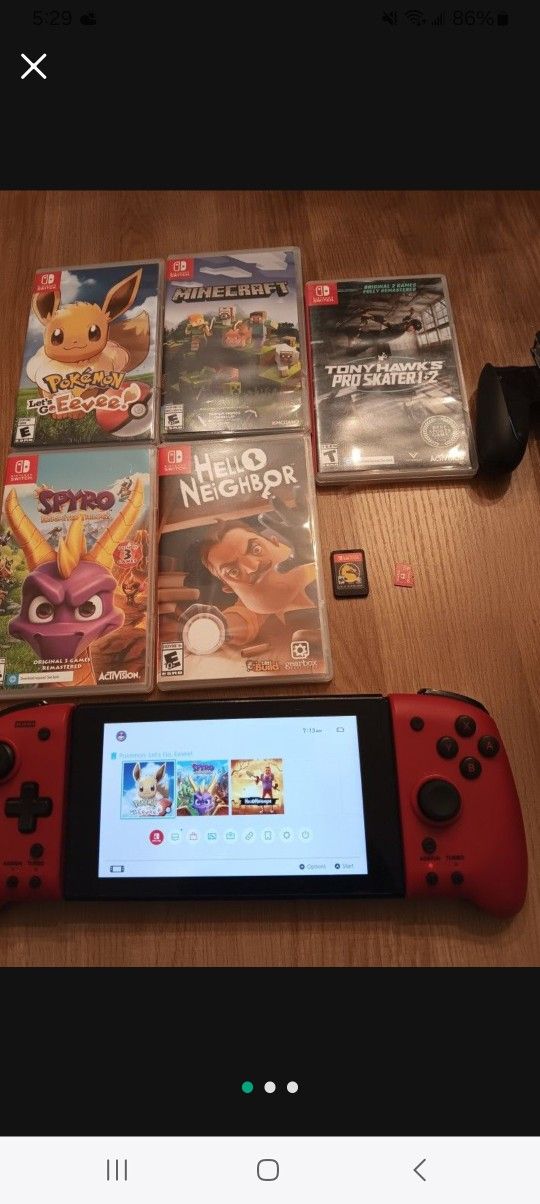 Nintendo Switch With 6 Games