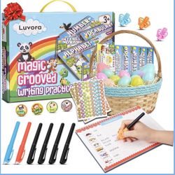 Brand New, Kids Writing Practice Books 6 Pack Reusable Tracing Set Ages 3–8