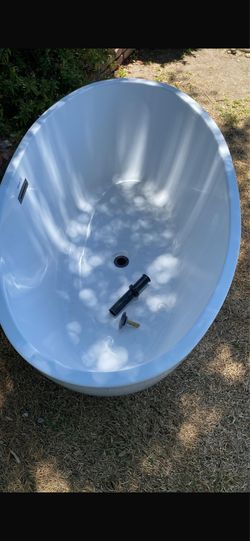 Vanity art free standing bath tub