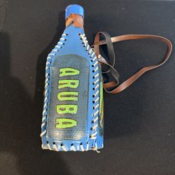 Aruba Blue And Brown Leather Canteen