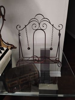 Decorative Wrought Iron Book Stand