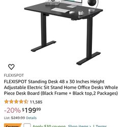 Adjustable height standing/sitting desk