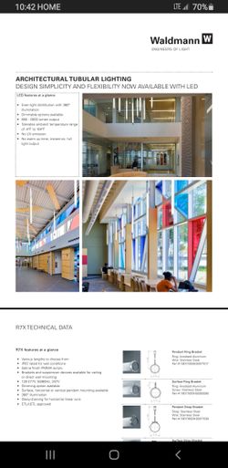 WALDMANN R7 ARCHITECTURAL TUBULAR LIGHTING