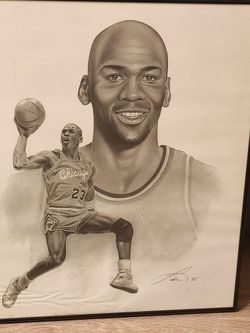 Michael Jordan Autographed Drawing
