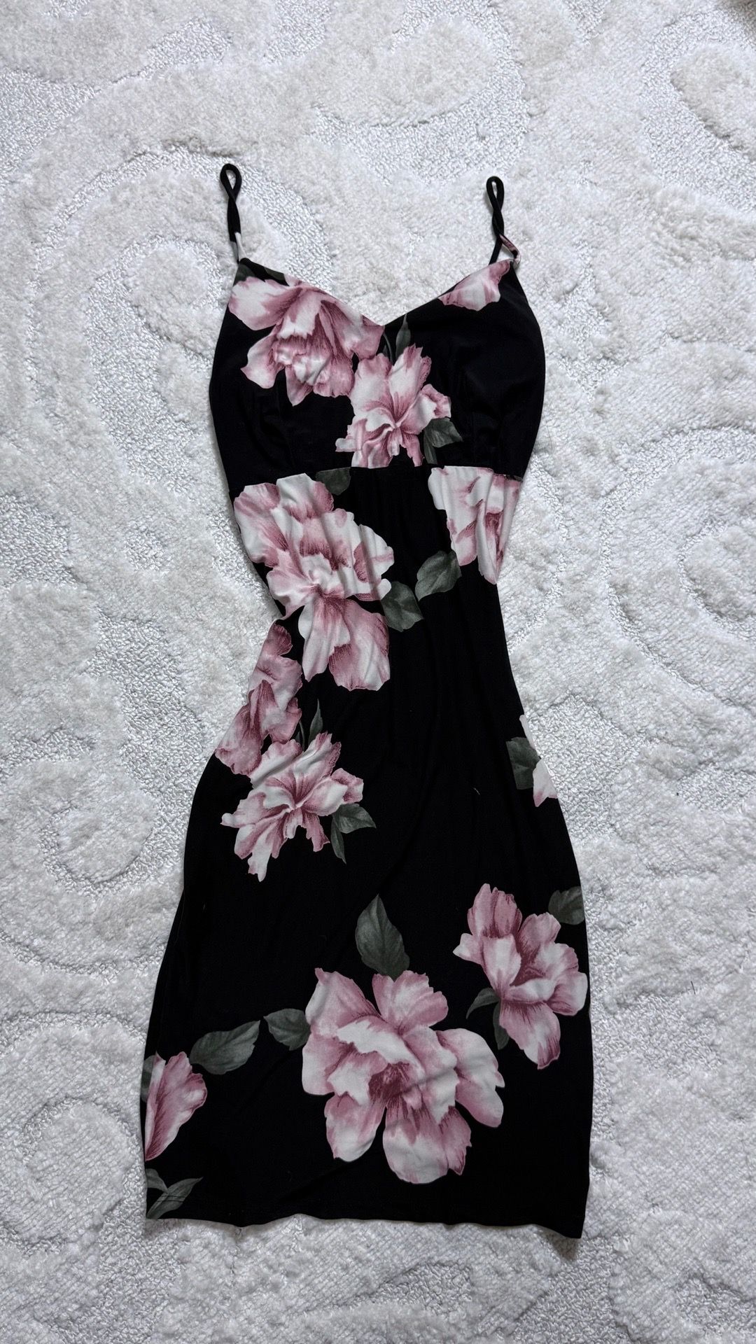 Black floral dress