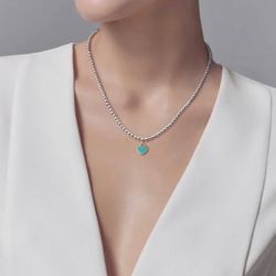 Return to Tiffany Blue Heart Bead Necklace