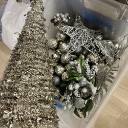 Silver & Gold Christmas Ornaments & decor