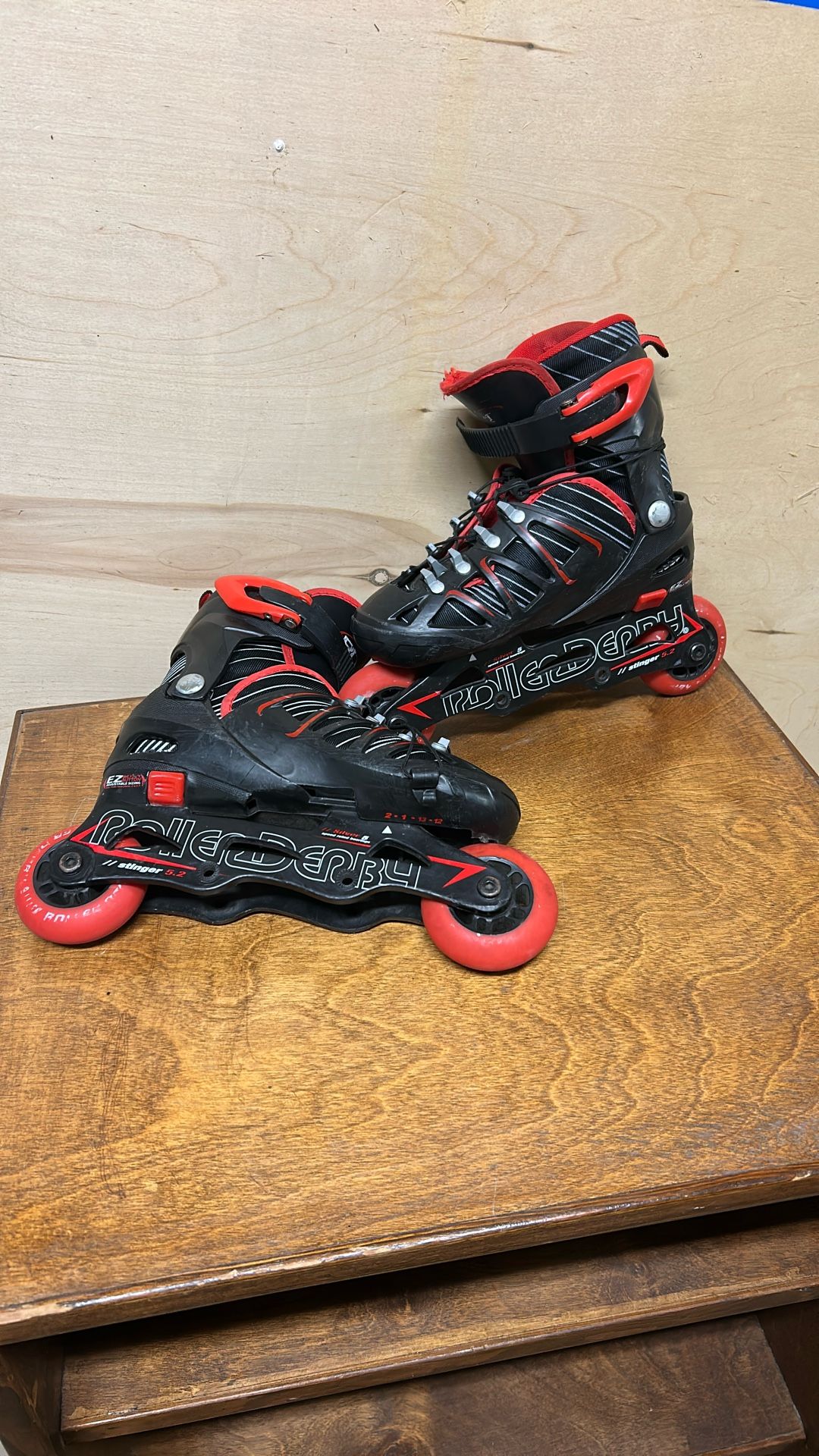 Roller Blades Kids Size 12 But Adjustable