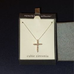 Sterling Silver Necklace With Cross Charm
