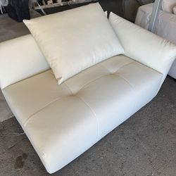 White Modular Sectional Sofa - 1 Piece
