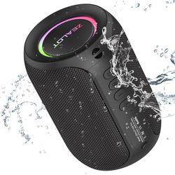 ZEALOT Bluetooth Speaker Wireless with Lights, 80W Loud Booming Bass, USB/3.5mm AUX/TF Card Input, IPX6 Waterproof, BT 5.2, 24H Playtime, TWS Pairing,