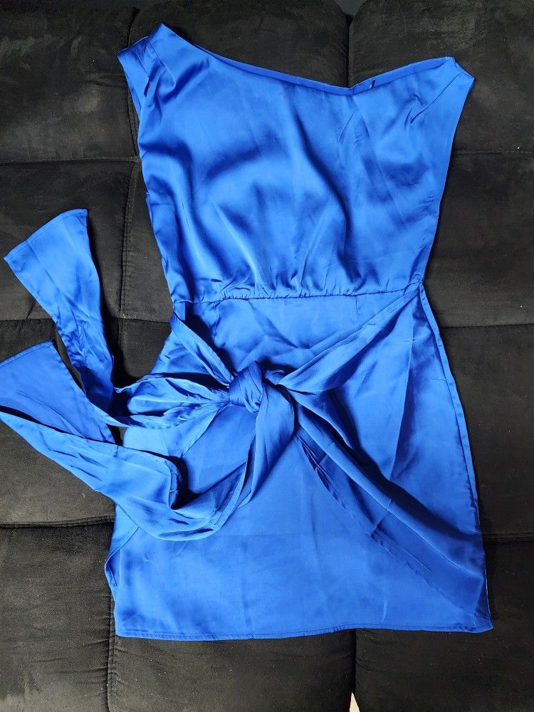 Cute Royal Blue Mini Dress