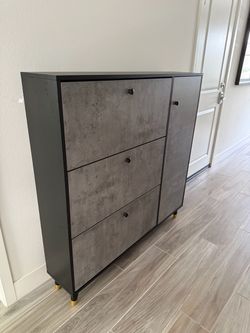 Black and grey armoire