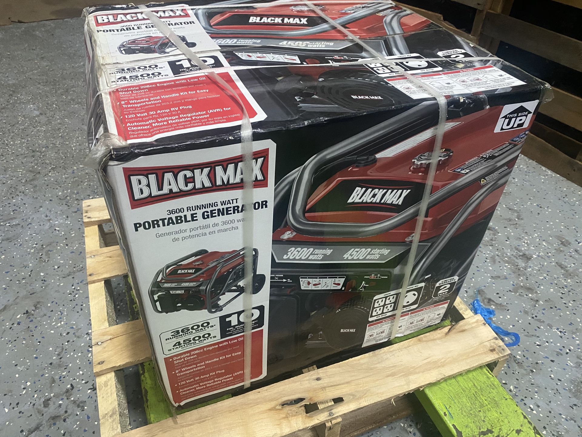 Black Max 3600 Watt Run / 4500 Peak Portable Generator