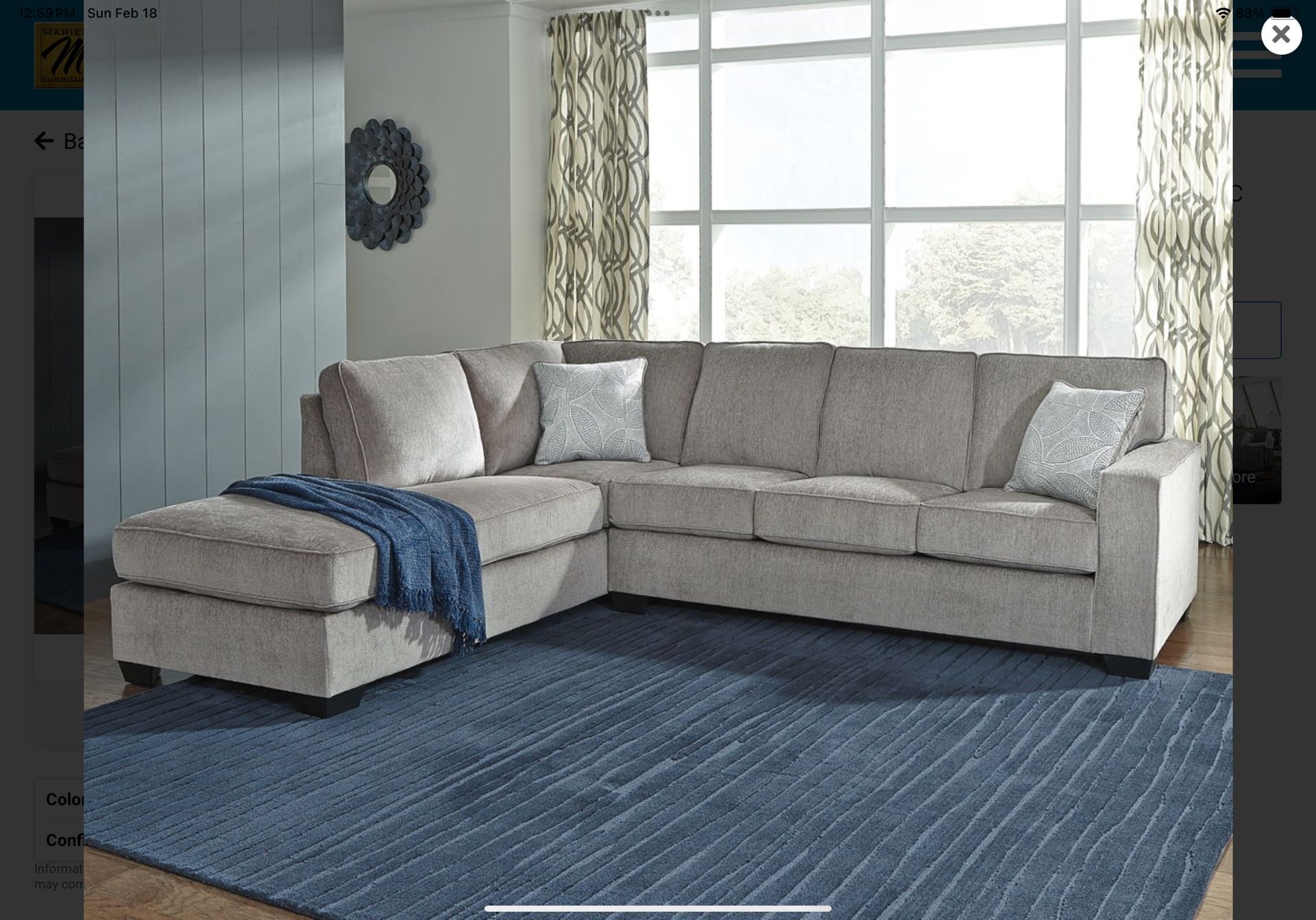 Sectional W/ Chaise 2 Colors