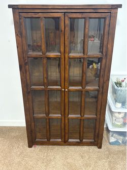 Wood and glass cabinet