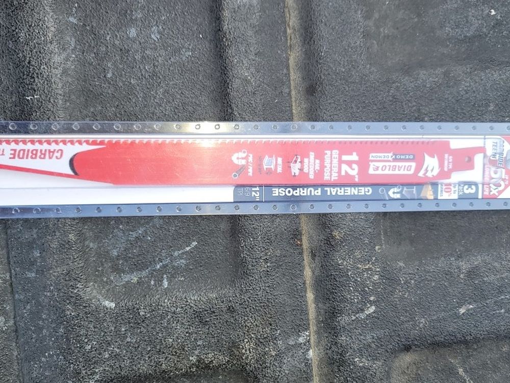 Diablo 12" (3) Pack General Purpose Carbide Tip Reciprocating Saw Blades