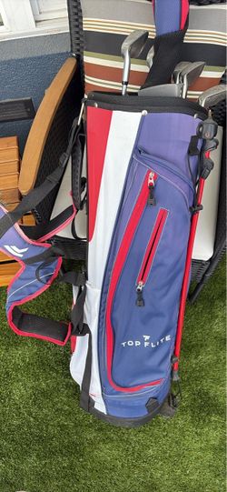 Top Flite Golf clubs and bag