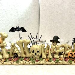Vintage “HALLOWEEN” 3 Candle Holder