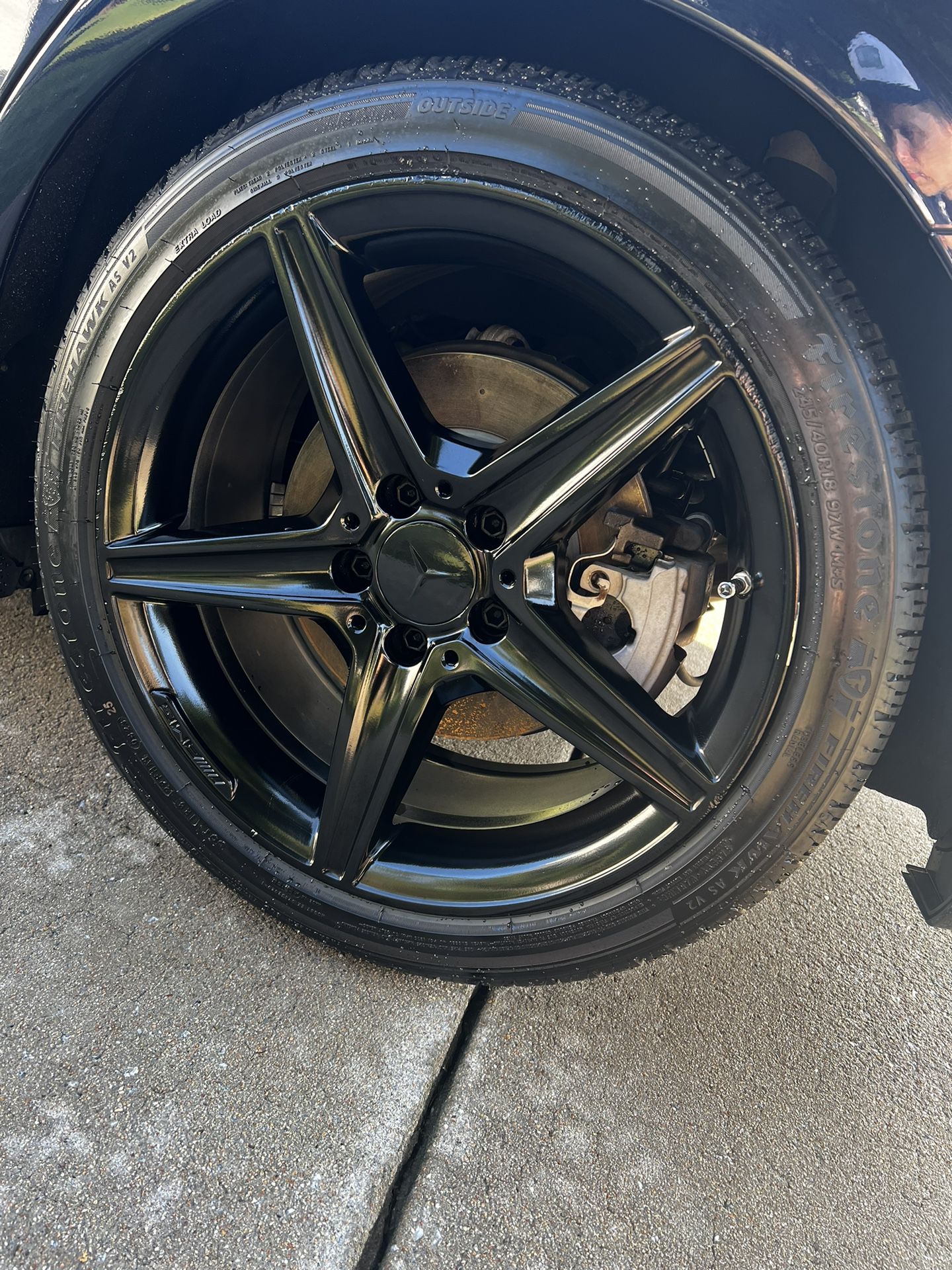 Gloss Black 18 Inch AMG wheels 