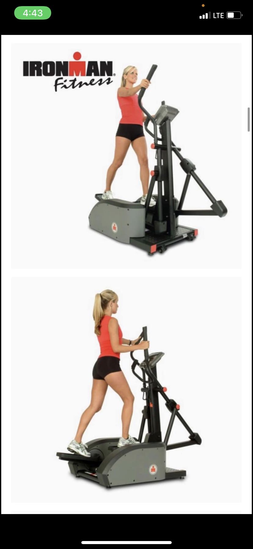 IRONMAN Ascender CDT Elliptical Trainer with LCD TV