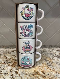 HELLO KITTY STACKED CERAMIC MUGS