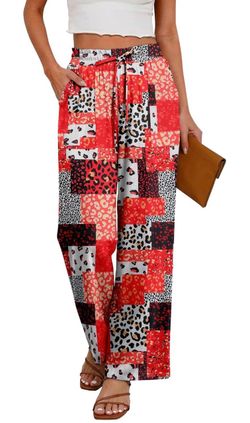 Brand New Women's Casual Linen Pants Trendy Loose Trousers High Waist Wide Leg Cropped Palazzo