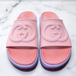 Gucci Interlocking Platform Slides