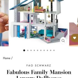 F.A.O. Schwarz Fabulous Family Mansion Luxury Dollhouse - 34pcs


