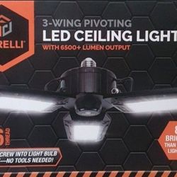 New! Torelli Tools 3-Wing Pivoting LED Ceiling Light