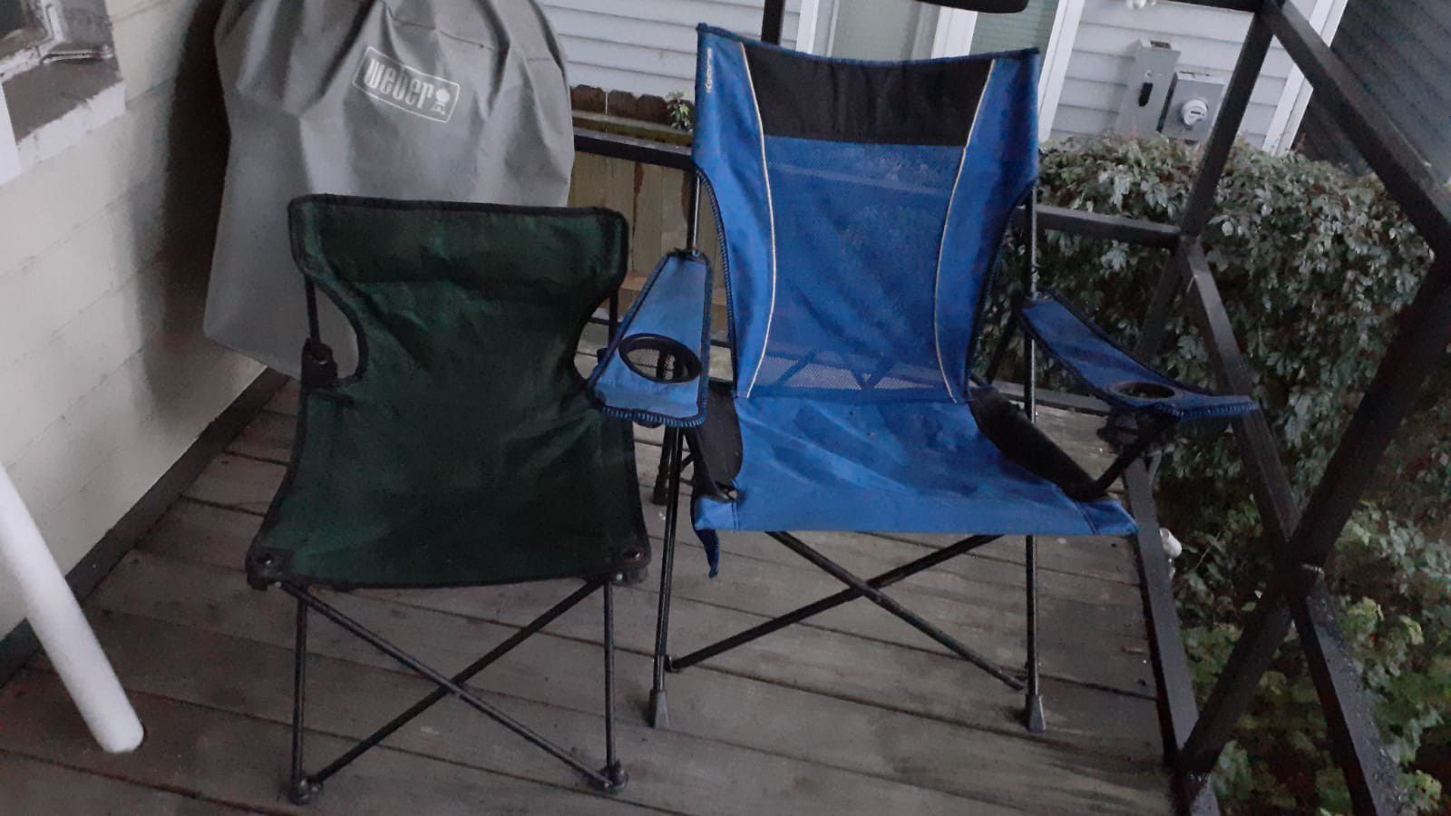 Two folding chairs