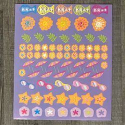 New Brat Tropical Travel Scrapbook Craft Stickers