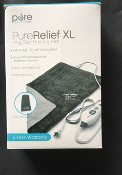 Pure Relief XL King size heating pad 12" x 24"