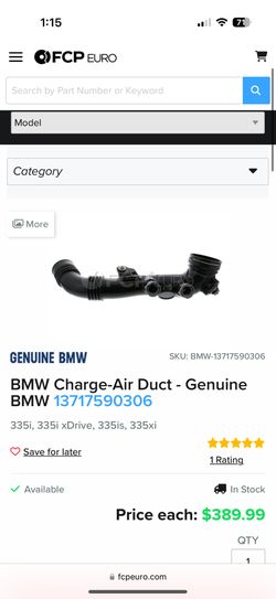 Oem Bmw N54 Charge Pipe