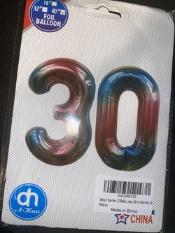 #30 Balloon Multicolored 40inches Big