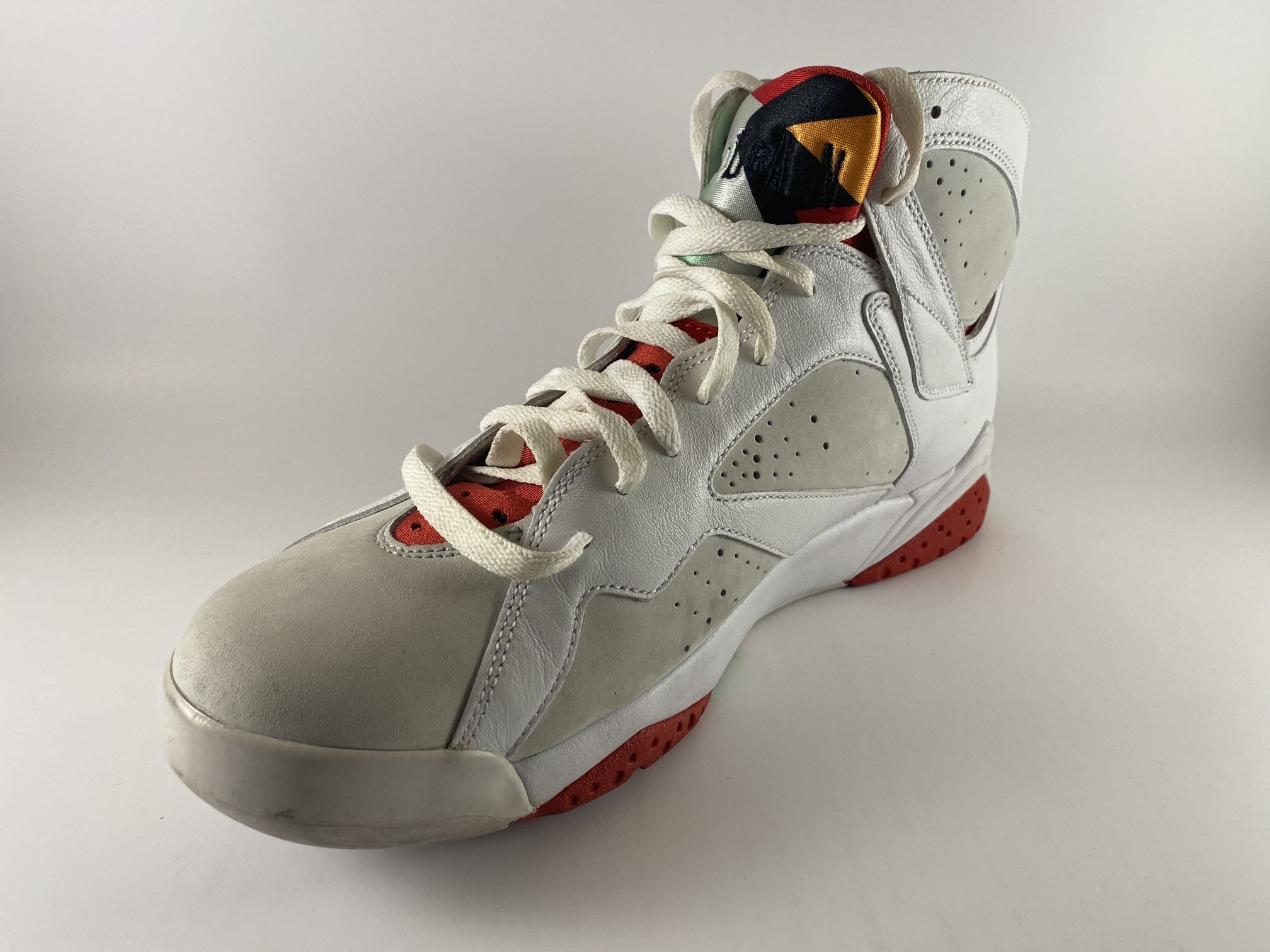 Jordan 7 Retro Hare (2015) Men's Size 12 (304775-125) White/Red Original Box