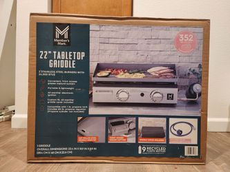 Member's Mark 22" Tabletop Griddle + 1 lb. Propane Tank