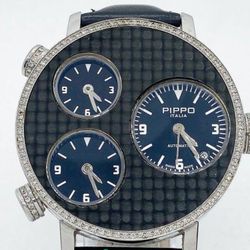 Pippo Italia Swiss Watch 86 Diamonds, Automatic 3 Watches In. One