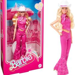 Mattel Barbie The Movie Collectible Doll Margot Robbie As Barbie In Pink Western Outfit $80
