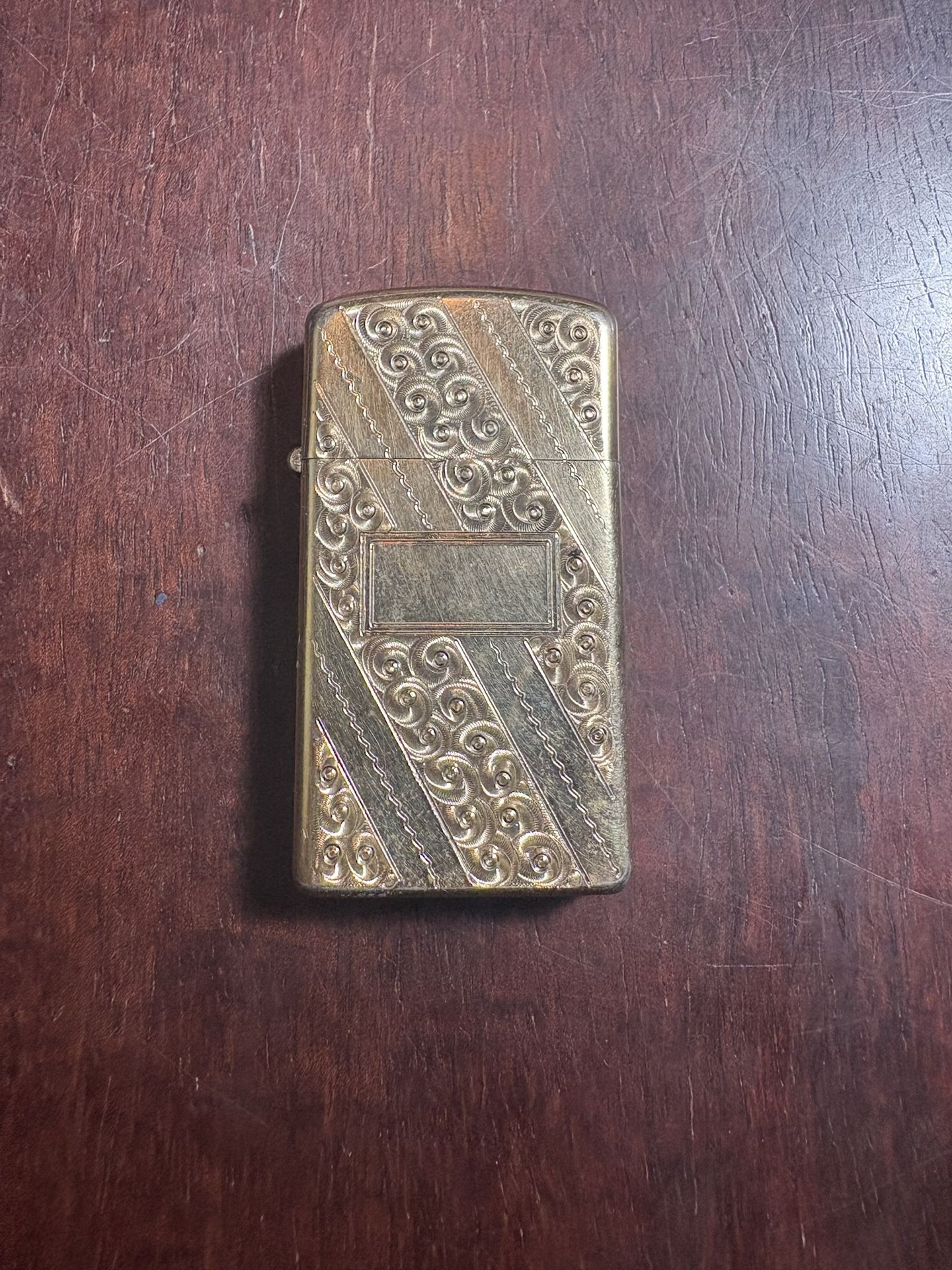 Vintage Brass Zippo Slim