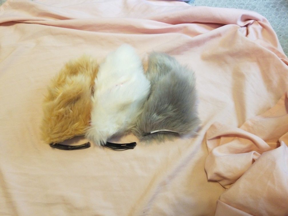 Lot Of 3 Hair Clip Ears