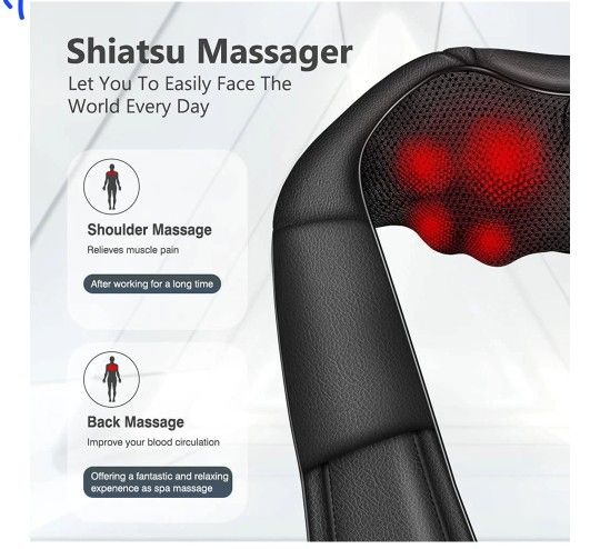Neck, BACK, Shoulder Massage With Heat