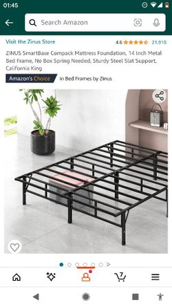14" High metal bed frame California King