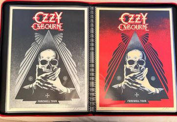 Shepard Fairey Obey Ozzy Ozbourne Farewell Tour Matching # Pair Set Red + Silver