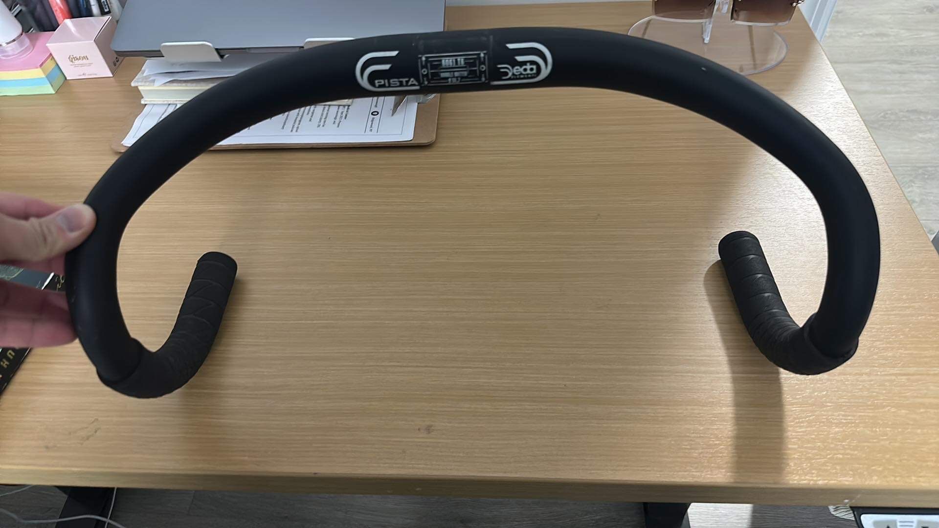 TRACK DROP BARS W/ GRIPS - Deda Pista 31.8