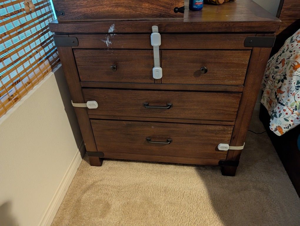 Wood Nightstand 