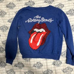 Vintage The Rolling Stones Blue Sweatshirt Kids Small