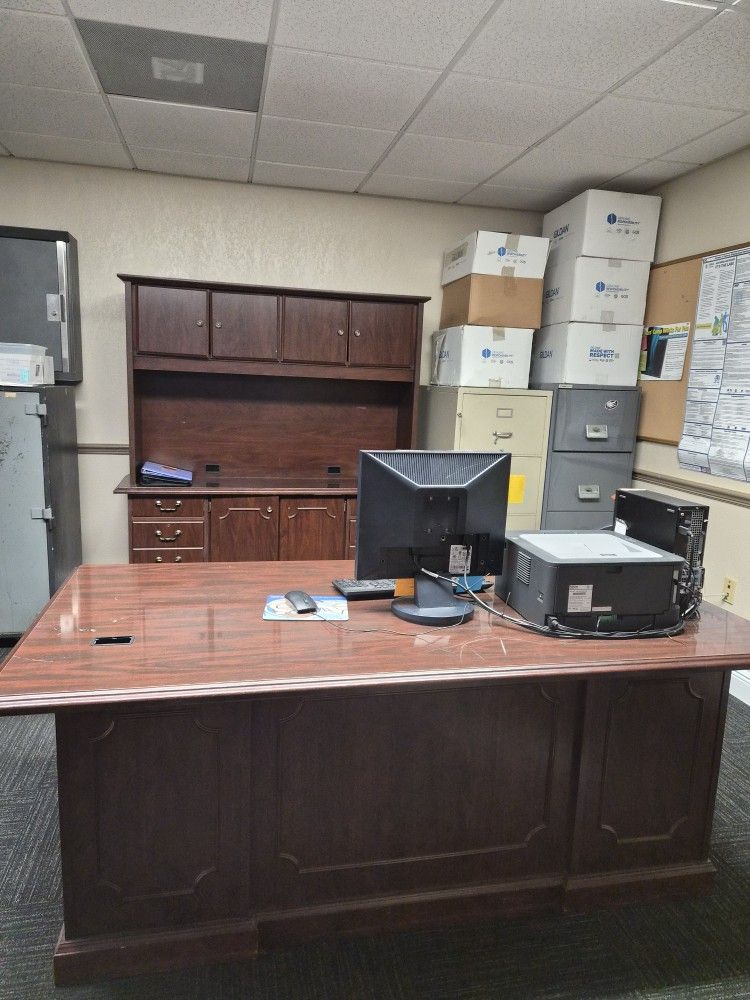 Executive Desk And credenza
