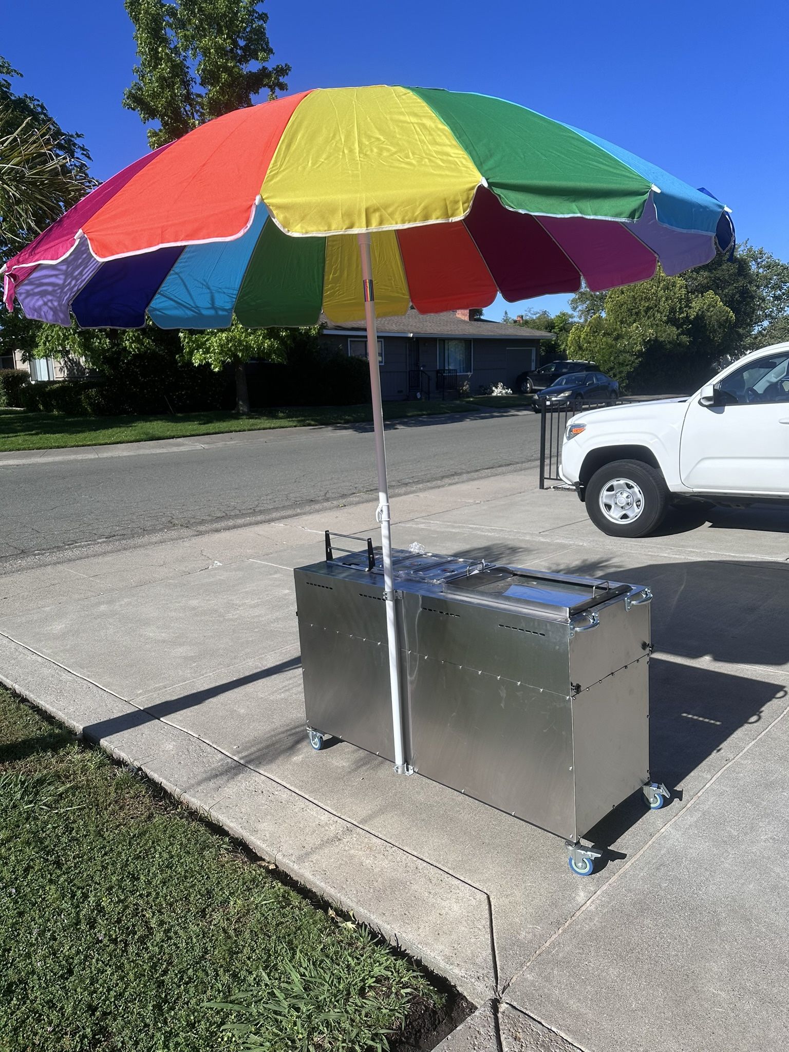 Hot Dog Cart With Fryer
