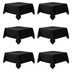 NEW 6-Pack Black Tablecloths 🎉🖤 – Events Ready! $39.99 💥 (SELLING FAST!)